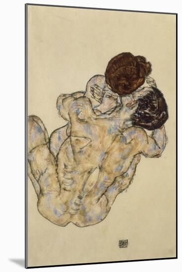 Umarmung (Embrace), 1917-Egon Schiele-Mounted Giclee Print