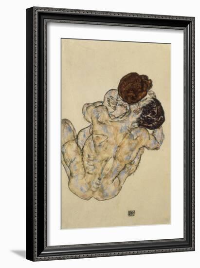 Umarmung (Embrace), 1917-Egon Schiele-Framed Giclee Print