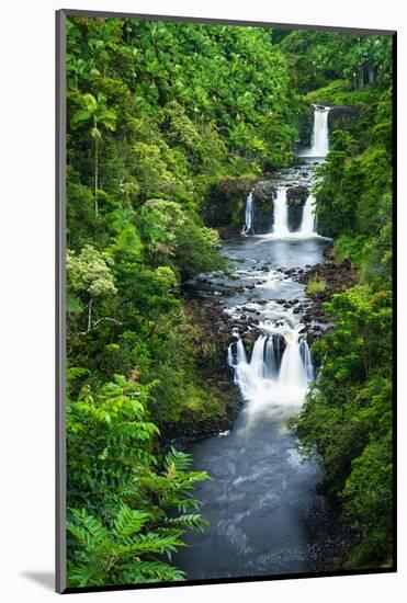 Umauma Falls along the lush Hamakua Coast, The Big Island, Hawaii, USA-Russ Bishop-Mounted Photographic Print