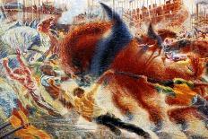Horse and Rider and Buildings, 1914-Umberto Boccioni-Giclee Print