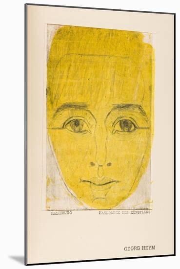 Umbra Vitae (Culture De La Vie, Portrait De Georg Heym, 1887-1912) - Umbra Vitae (Portrait of Georg-Ernst Ludwig Kirchner-Mounted Giclee Print