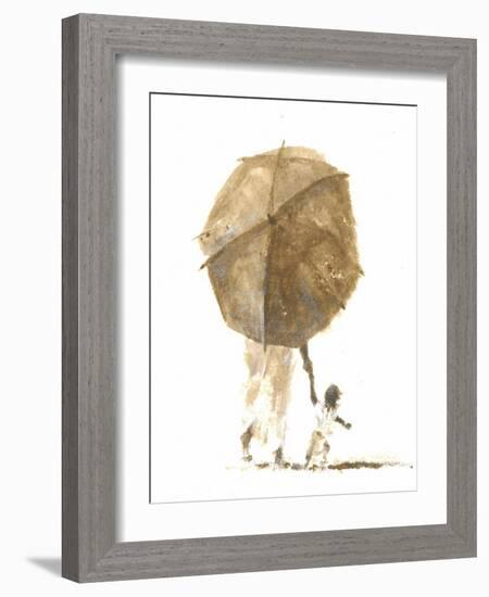 Umbrella and Child 1, 2015-Lincoln Seligman-Framed Giclee Print