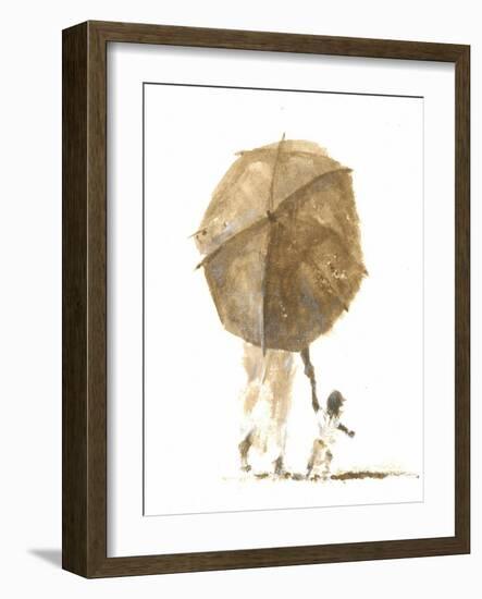 Umbrella and Child 1, 2015-Lincoln Seligman-Framed Giclee Print