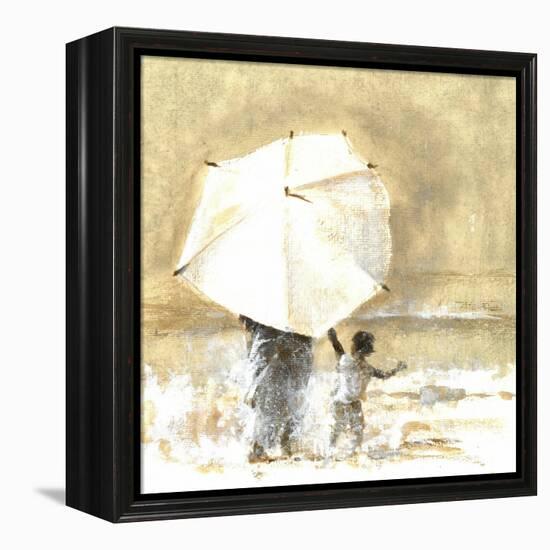 Umbrella and Child 2, 2015-Lincoln Seligman-Framed Premier Image Canvas