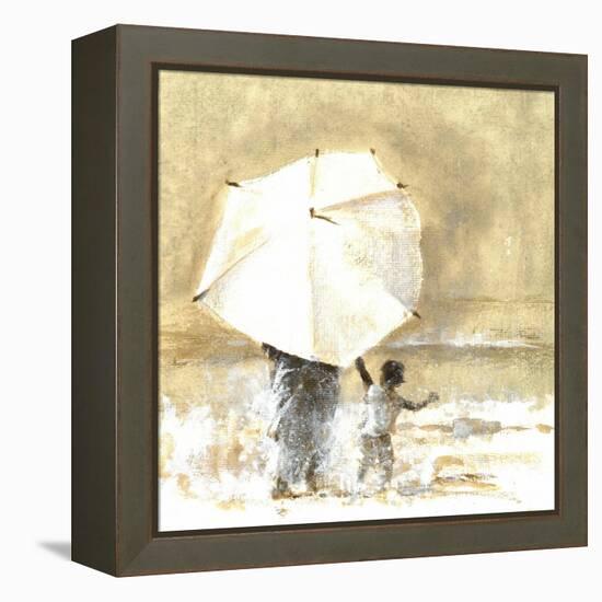 Umbrella and Child 2, 2015-Lincoln Seligman-Framed Premier Image Canvas