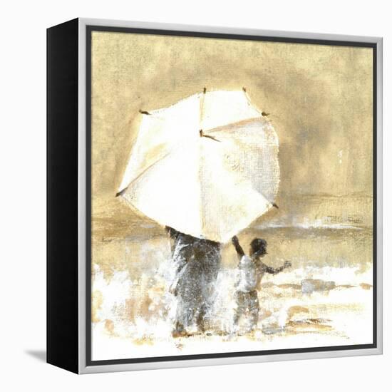 Umbrella and Child 2, 2015-Lincoln Seligman-Framed Premier Image Canvas