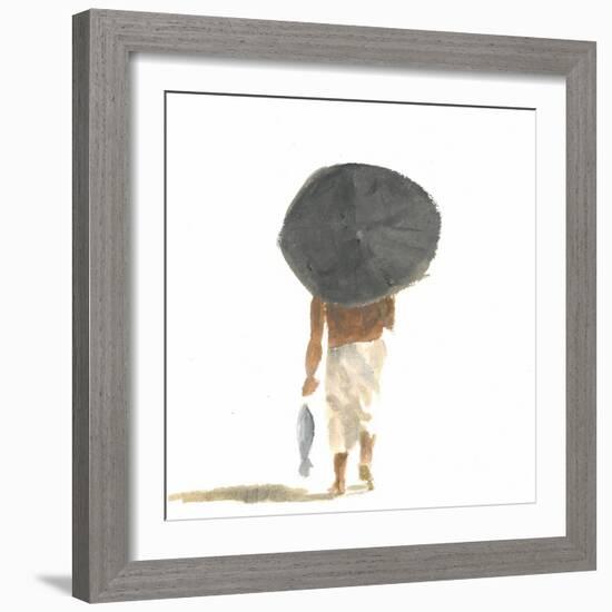 Umbrella and Fish, 2015-Lincoln Seligman-Framed Giclee Print