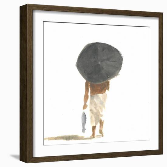 Umbrella and Fish, 2015-Lincoln Seligman-Framed Giclee Print