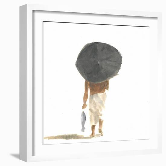 Umbrella and Fish, 2015-Lincoln Seligman-Framed Giclee Print