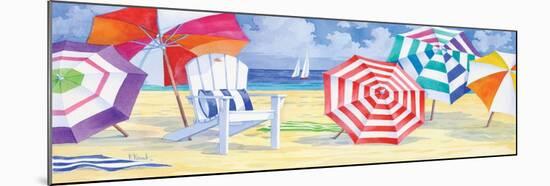 Umbrella Beach-Paul Brent-Mounted Art Print
