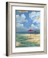 Umbrella Beachscape I-Paul Brent-Framed Art Print