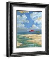 Umbrella Beachscape I-Paul Brent-Framed Art Print