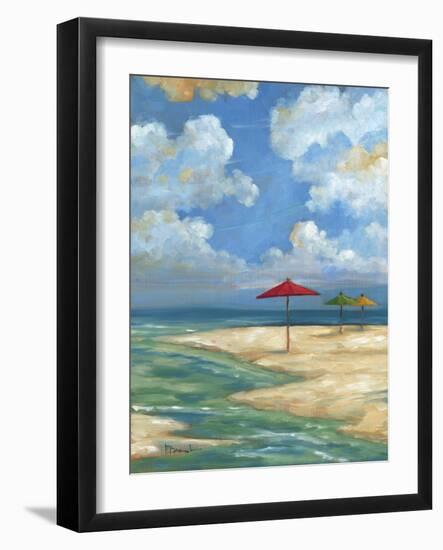 Umbrella Beachscape I-Paul Brent-Framed Art Print