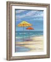 Umbrella Beachscape II-Paul Brent-Framed Art Print