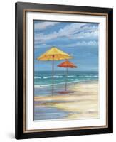Umbrella Beachscape II-Paul Brent-Framed Art Print