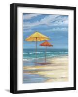 Umbrella Beachscape II-Paul Brent-Framed Art Print