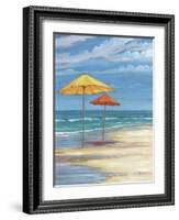 Umbrella Beachscape II-Paul Brent-Framed Art Print