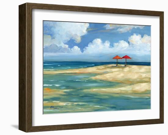Umbrella Beachscape IV-Paul Brent-Framed Art Print