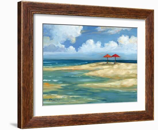 Umbrella Beachscape IV-Paul Brent-Framed Art Print