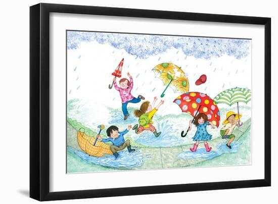 Umbrella Dance - Turtle-Marsha Winborn-Framed Giclee Print