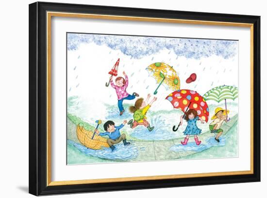 Umbrella Dance - Turtle-Marsha Winborn-Framed Giclee Print