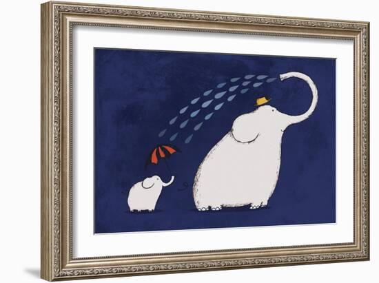 Umbrella Elephant-Carla Martell-Framed Giclee Print