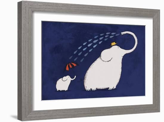 Umbrella Elephant-Carla Martell-Framed Giclee Print