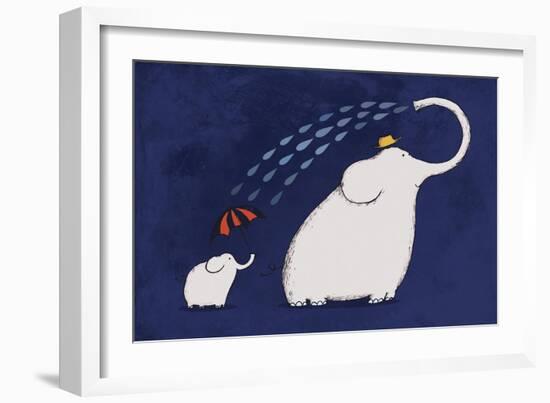 Umbrella Elephant-Carla Martell-Framed Giclee Print