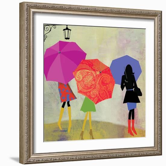 Umbrella Girls-Andrew Michaels-Framed Art Print