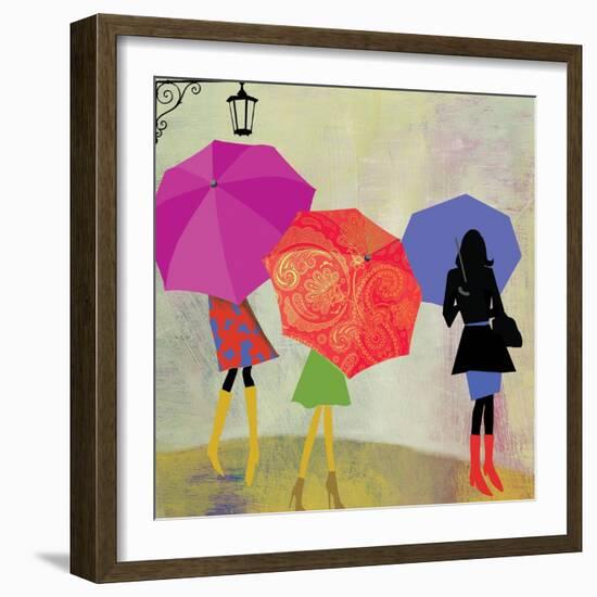 Umbrella Girls-Andrew Michaels-Framed Art Print