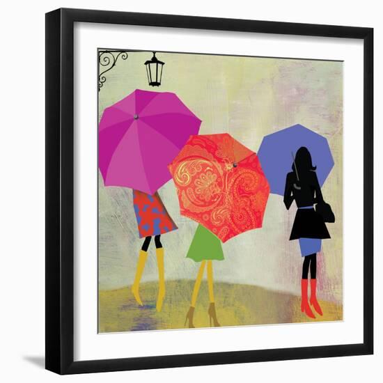 Umbrella Girls-Andrew Michaels-Framed Art Print