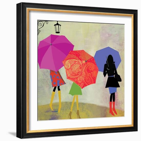 Umbrella Girls-Andrew Michaels-Framed Art Print