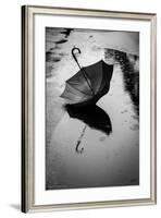 Umbrella in Puddle-Sharon Wish-Framed Photographic Print