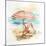 Umbrella on the Beach II-Patricia Pinto-Mounted Art Print