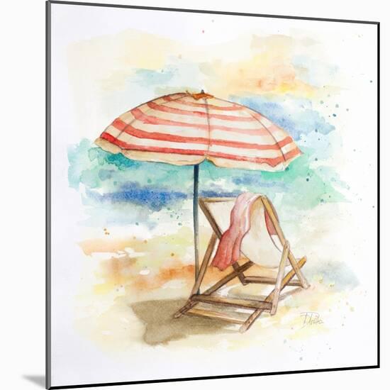 Umbrella on the Beach II-Patricia Pinto-Mounted Art Print