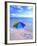 Umbrella on the Beach with Hearts Drawn in the Sand-Bill Bachmann-Framed Photographic Print