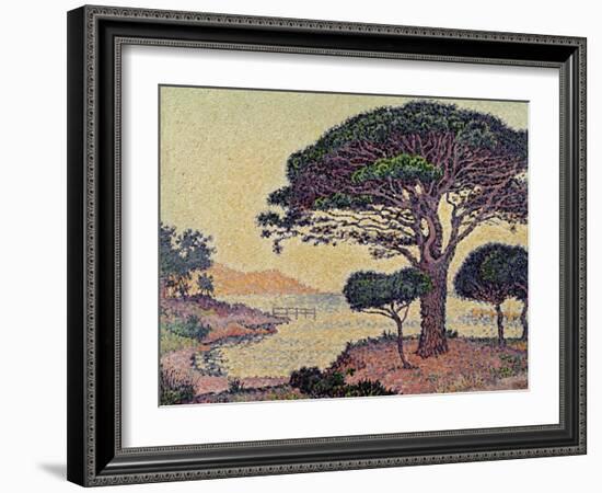 Umbrella Pines at Caroubiers, 1898-Paul Signac-Framed Giclee Print