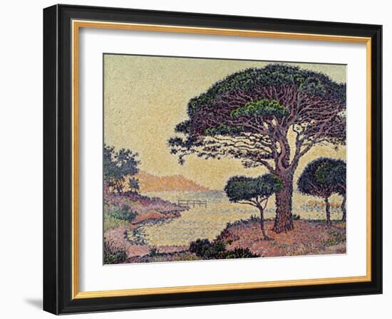 Umbrella Pines at Caroubiers, 1898-Paul Signac-Framed Giclee Print