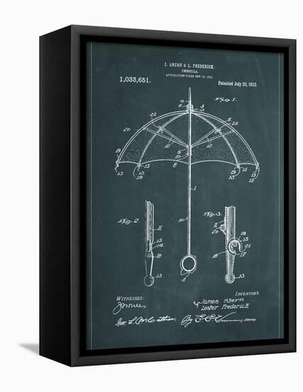 Umbrella-Patent-Framed Stretched Canvas