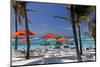 Umbrellas and Shade at Castaway Cay, Bahamas, Caribbean-Kymri Wilt-Mounted Photographic Print