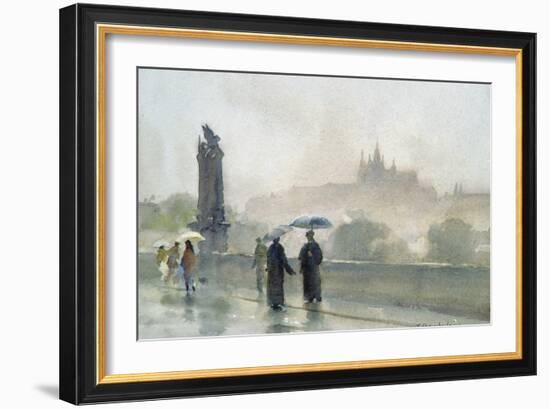 Umbrellas, Charles Bridge, Prague-Trevor Chamberlain-Framed Giclee Print