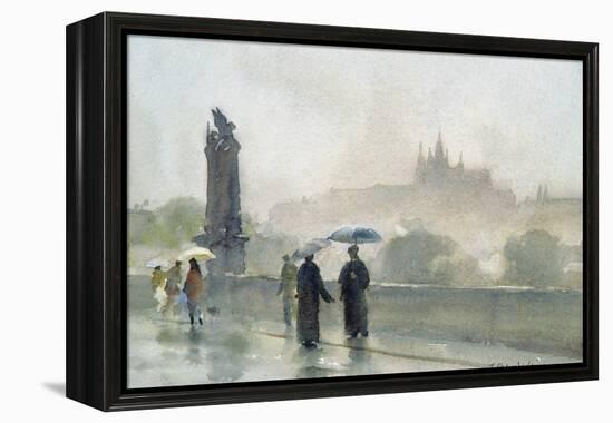 Umbrellas, Charles Bridge, Prague-Trevor Chamberlain-Framed Premier Image Canvas