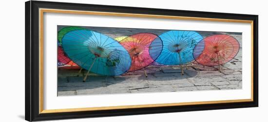 Umbrellas For Sale on the Streets, Shandong Province, Jinan, China-Bruce Behnke-Framed Photographic Print