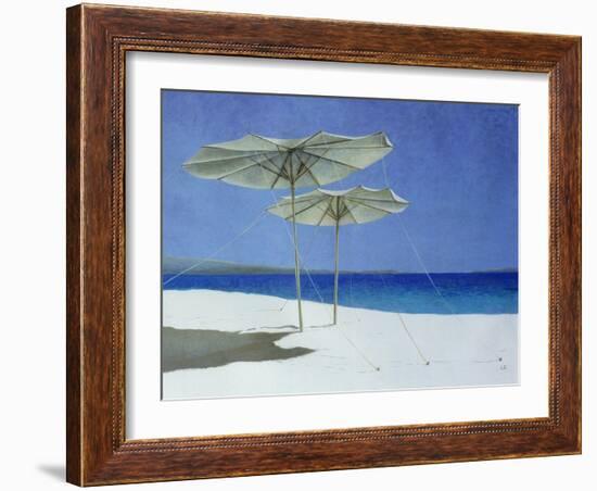 Umbrellas, Greece, 1995-Lincoln Seligman-Framed Giclee Print