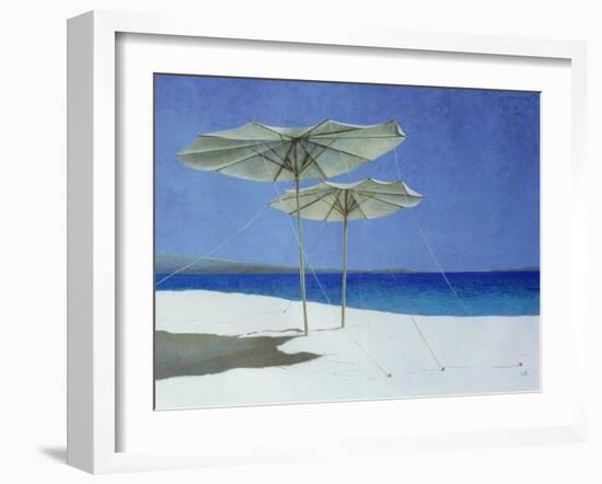 Umbrellas, Greece, 1995-Lincoln Seligman-Framed Giclee Print