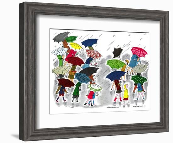 Umbrellas - Jack and Jill, April 1945-Stella May DaCosta-Framed Giclee Print