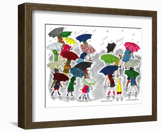 Umbrellas - Jack and Jill, April 1945-Stella May DaCosta-Framed Giclee Print