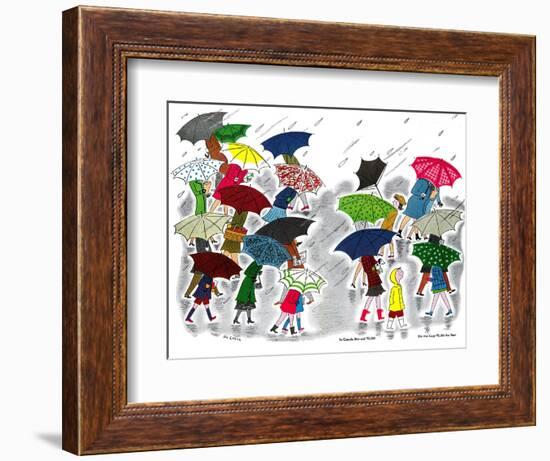 Umbrellas - Jack and Jill, April 1945-Stella May DaCosta-Framed Giclee Print