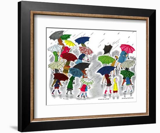 Umbrellas - Jack and Jill, April 1945-Stella May DaCosta-Framed Giclee Print