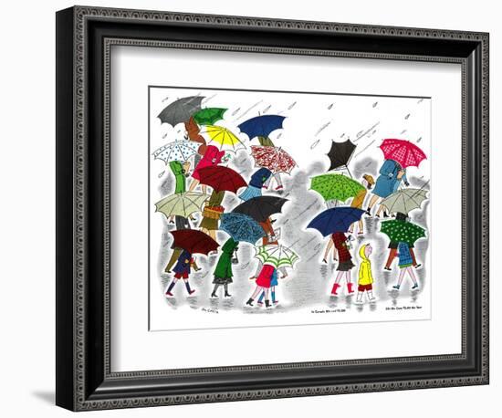 Umbrellas - Jack and Jill, April 1945-Stella May DaCosta-Framed Giclee Print